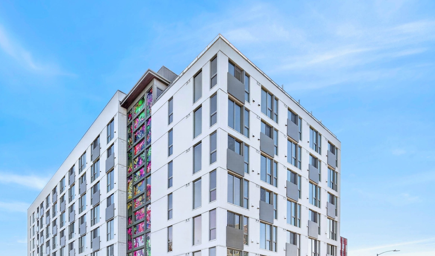 New apartment building exterior