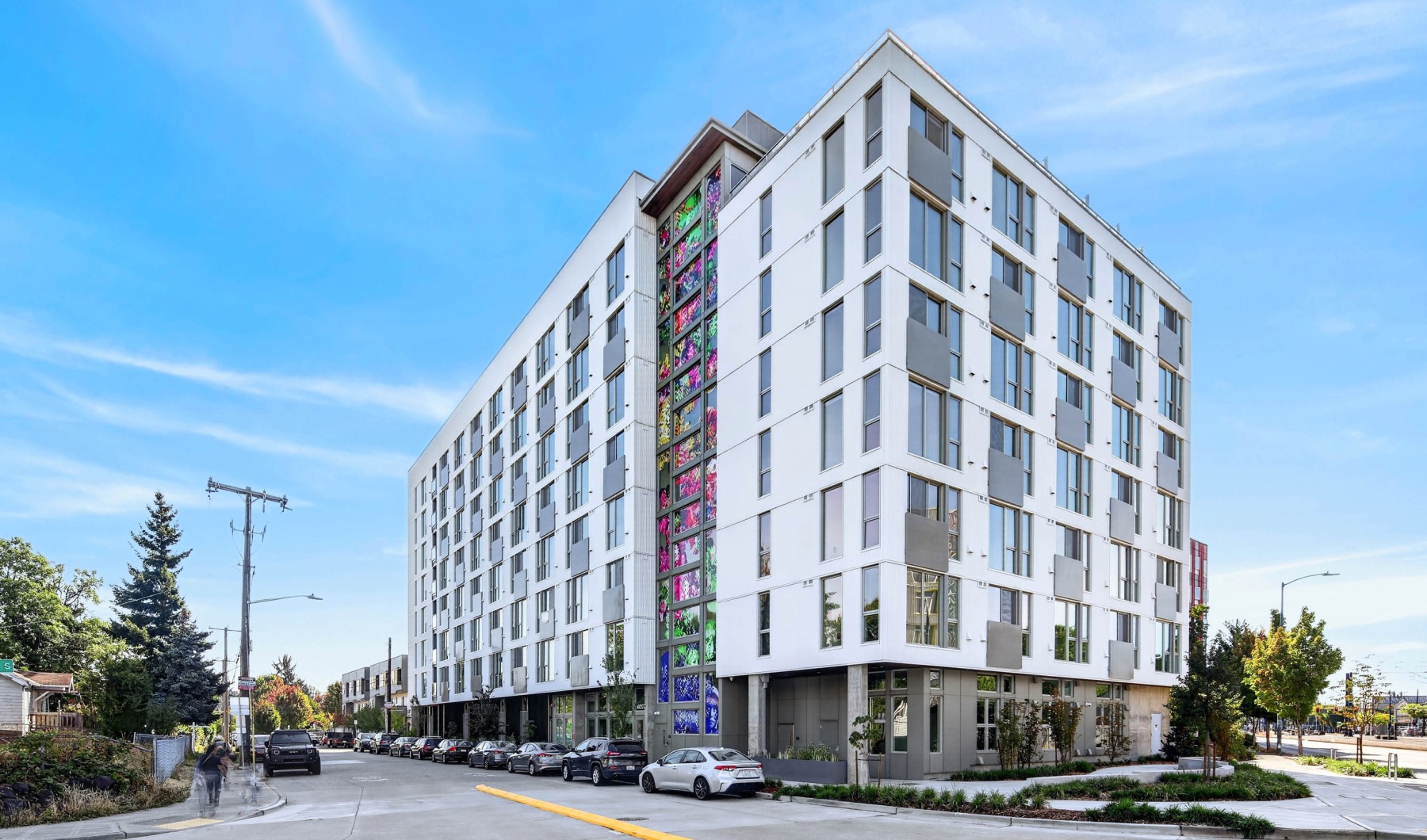 New apartment building exterior