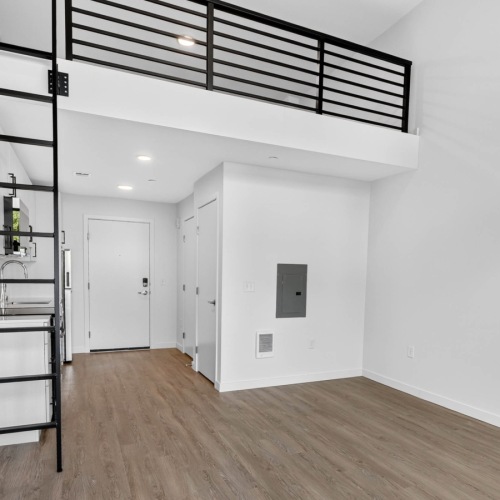 Studio loft floor plan layout with modern details